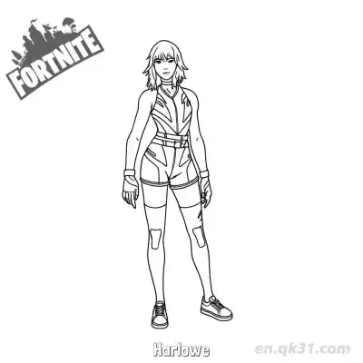 Free printable Harlowe 02 Coloring Page - Free PDF Printable Fortnite Coloring Sheets coloring page